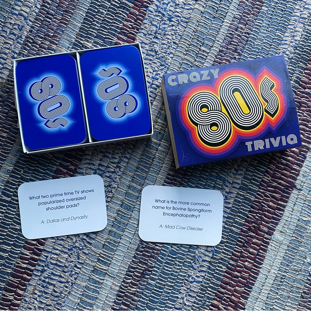 Crazy 80s Trivia Card Game